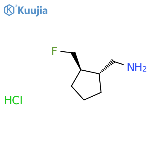 rac-1-[(1R,2R)-2-(fluoromethyl)cyclopentyl]methanamine hydrochloride structure