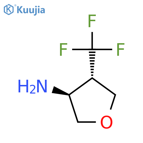 rac-(3R,4R)-4-(trifluoromethyl)oxolan-3-amine structure