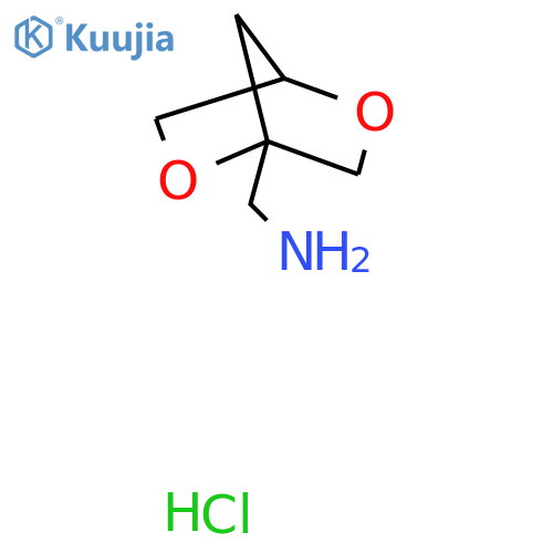 1-{2,5-Dioxabicyclo[2.2.1]heptan-1-yl}methanamine hydrochloride structure