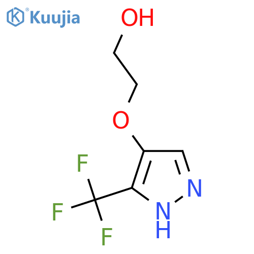 2-{[3-(trifluoromethyl)-1H-pyrazol-4-yl]oxy}ethan-1-ol structure