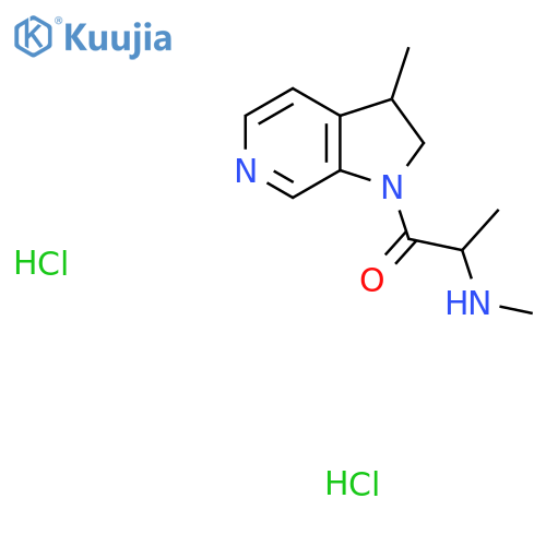 1-{3-methyl-1H,2H,3H-pyrrolo[2,3-c]pyridin-1-yl}-2-(methylamino)propan-1-one dihydrochloride structure
