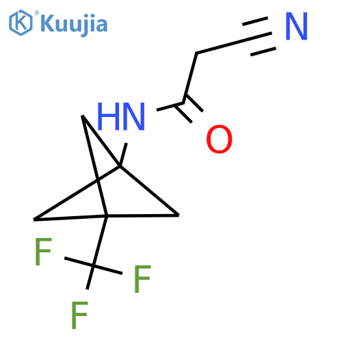 2-Cyano-N-(3-(trifluoromethyl)bicyclo[1.1.1]pentan-1-yl)acetamide structure