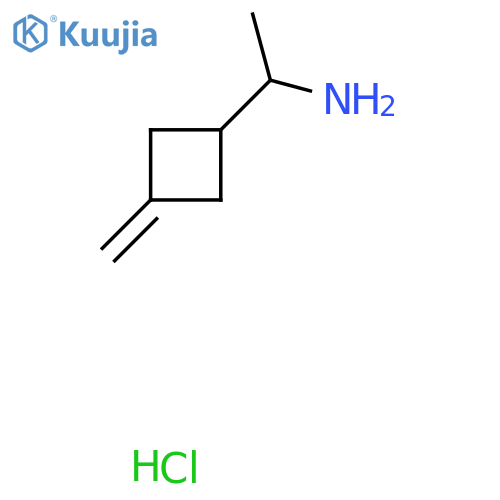 1-(3-Methylidenecyclobutyl)ethan-1-amine hydrochloride structure
