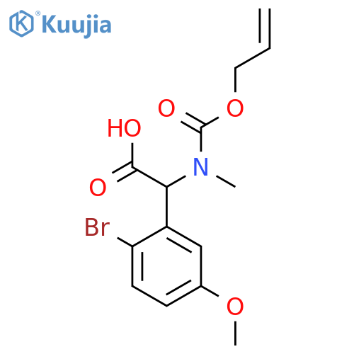 2-(2-Bromo-5-methoxyphenyl)-2-{methyl[(prop-2-en-1-yloxy)carbonyl]amino}acetic acid structure