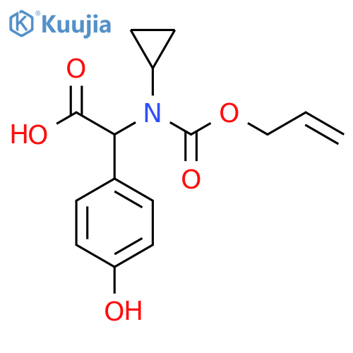 2-{Cyclopropyl[(prop-2-en-1-yloxy)carbonyl]amino}-2-(4-hydroxyphenyl)acetic acid structure