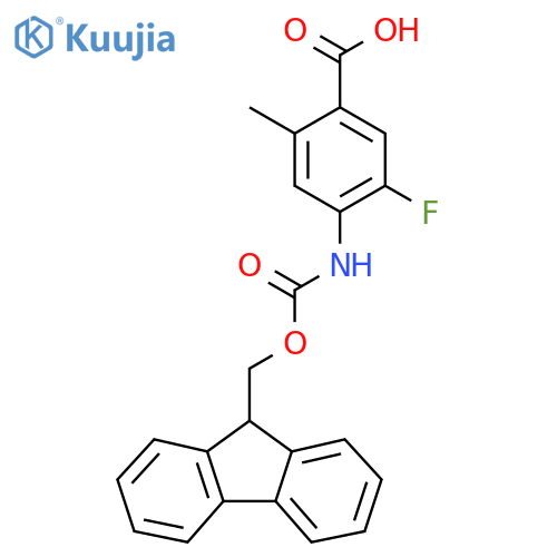 4-({[(9H-fluoren-9-yl)methoxy]carbonyl}amino)-5-fluoro-2-methylbenzoic acid structure