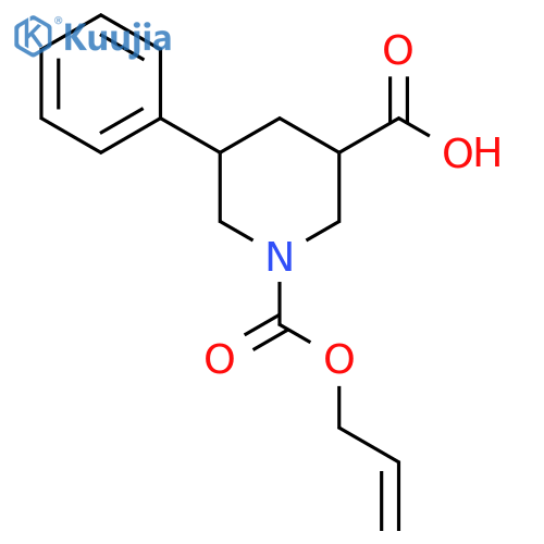 5-Phenyl-1-[(prop-2-en-1-yloxy)carbonyl]piperidine-3-carboxylic acid structure