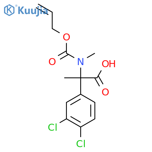 2-(3,4-dichlorophenyl)-2-{methyl(prop-2-en-1-yloxy)carbonylamino}propanoic acid structure
