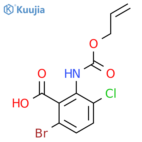 6-Bromo-3-chloro-2-{[(prop-2-en-1-yloxy)carbonyl]amino}benzoic acid structure