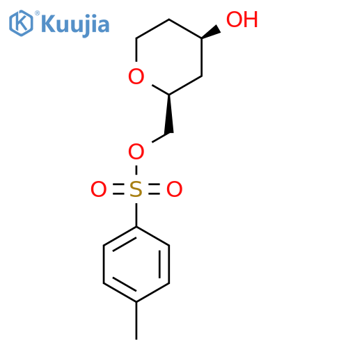 rac-[(2R,4S)-4-hydroxyoxan-2-yl]methyl 4-methylbenzene-1-sulfonate structure