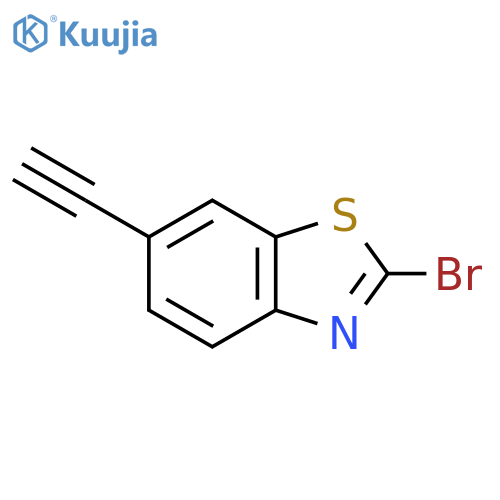 2-Bromo-6-ethynyl-1,3-benzothiazole structure