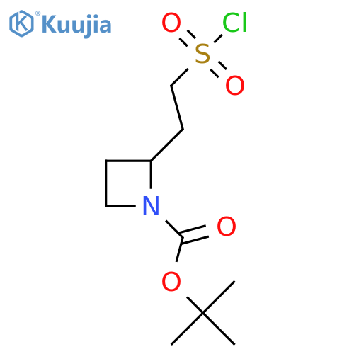 Tert-butyl 2-[2-(chlorosulfonyl)ethyl]azetidine-1-carboxylate structure
