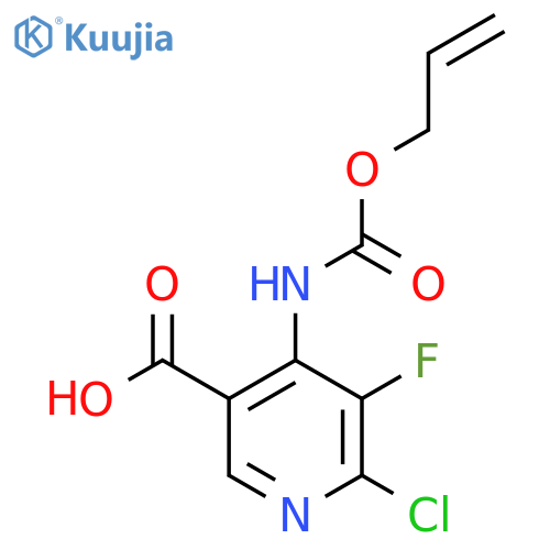 6-Chloro-5-fluoro-4-{[(prop-2-en-1-yloxy)carbonyl]amino}pyridine-3-carboxylic acid structure