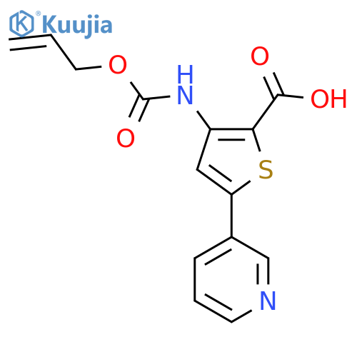 3-{[(Prop-2-en-1-yloxy)carbonyl]amino}-5-(pyridin-3-yl)thiophene-2-carboxylic acid structure