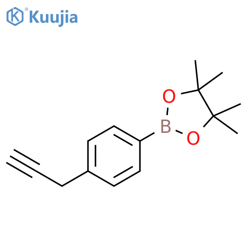 4,4,5,5-tetramethyl-2-4-(prop-2-yn-1-yl)phenyl-1,3,2-dioxaborolane structure