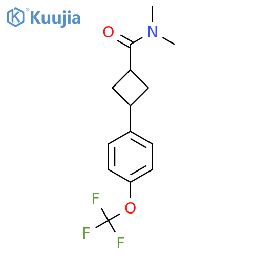 N,N-dimethyl-3-[4-(trifluoromethoxy)phenyl]cyclobutane-1-carboxamide structure