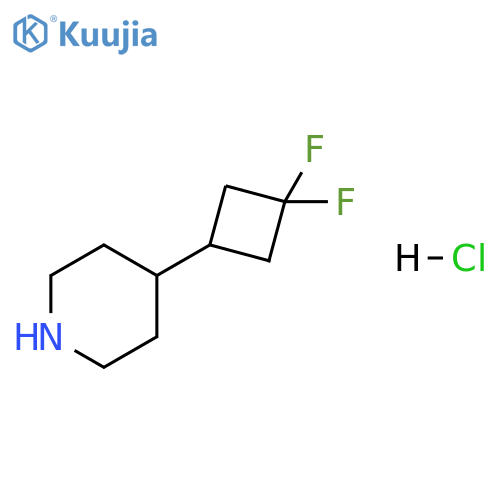 Piperidine, 4-(3,3-difluorocyclobutyl)-, hydrochloride (1:1) structure
