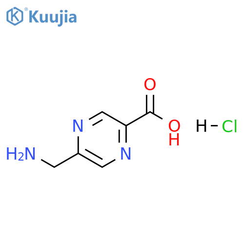 5-(aminomethyl)pyrazine-2-carboxylic acid hydrochloride structure