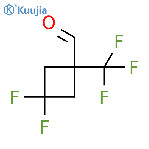 3,3-Difluoro-1-(trifluoromethyl)cyclobutane-1-carbaldehyde structure