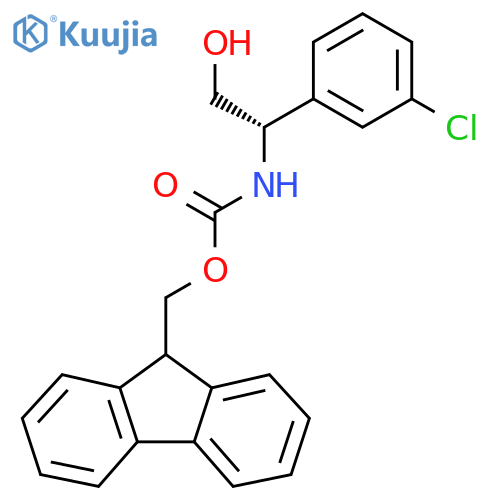 (9H-fluoren-9-yl)methyl N-[(1S)-1-(3-chlorophenyl)-2-hydroxyethyl]carbamate structure