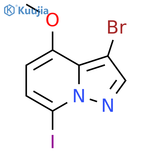 3-Bromo-7-iodo-4-methoxypyrazolo[1,5-a]pyridine structure