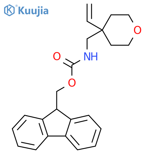 (9H-fluoren-9-yl)methyl N-[(4-ethenyloxan-4-yl)methyl]carbamate structure
