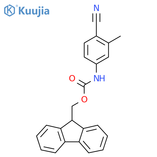 (9H-fluoren-9-yl)methyl N-(4-cyano-3-methylphenyl)carbamate structure