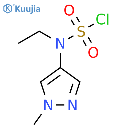 N-ethyl-N-(1-methyl-1H-pyrazol-4-yl)sulfamoyl chloride structure