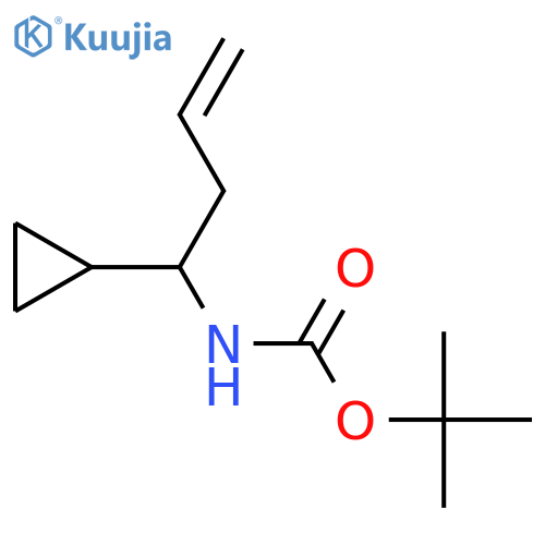 tert-butyl N-(1-cyclopropylbut-3-en-1-yl)carbamate structure
