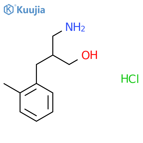 3-Amino-2-[(2-methylphenyl)methyl]propan-1-ol hydrochloride structure