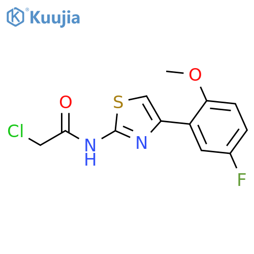 Acetamide, 2-chloro-N-[4-(5-fluoro-2-methoxyphenyl)-2-thiazolyl]- structure