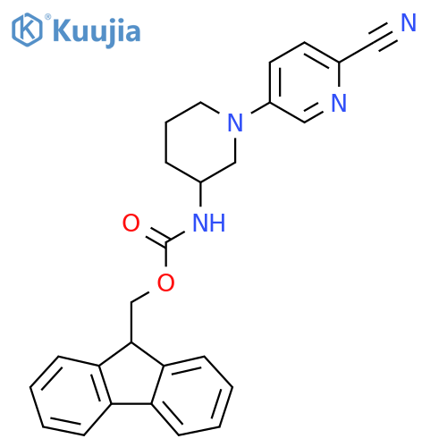 (9H-fluoren-9-yl)methyl N-[1-(6-cyanopyridin-3-yl)piperidin-3-yl]carbamate structure