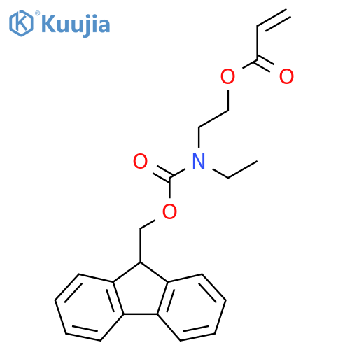 2-[ethyl({[(9H-fluoren-9-yl)methoxy]carbonyl})amino]ethyl prop-2-enoate structure