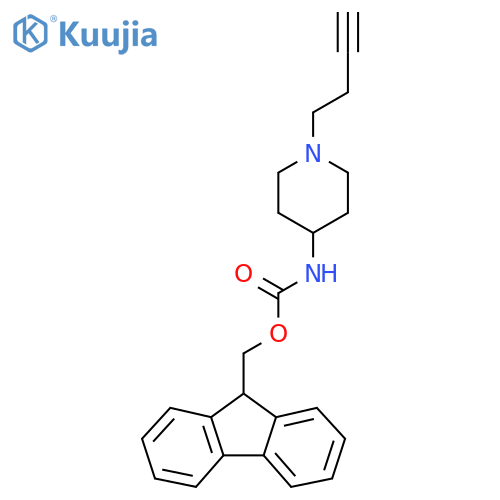 (9H-fluoren-9-yl)methyl N-[1-(but-3-yn-1-yl)piperidin-4-yl]carbamate structure