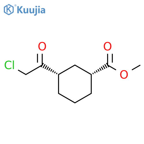 Methyl (1R,3S)-3-(2-chloroacetyl)cyclohexanecarboxylate structure