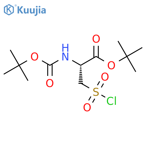 tert-butyl (2R)-2-{[(tert-butoxy)carbonyl]amino}-3-(chlorosulfonyl)propanoate structure