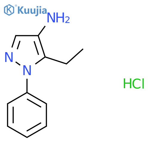 5-ethyl-1-phenyl-1H-pyrazol-4-amine hydrochloride structure