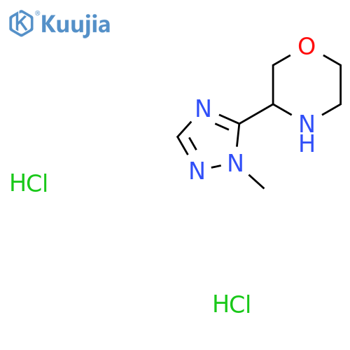3-(1-methyl-1H-1,2,4-triazol-5-yl)morpholine dihydrochloride structure