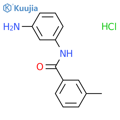 Benzamide, N-(3-aminophenyl)-3-methyl-, hydrochloride (1:1) structure