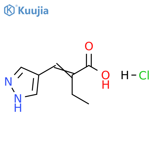 Butanoic acid, 2-(1H-pyrazol-4-ylmethylene)-, hydrochloride (1:1) structure
