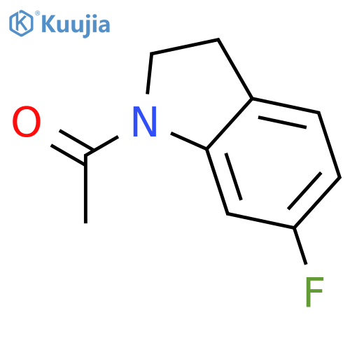 1-(6-fluoro-2,3-dihydro-1H-indol-1-yl)ethan-1-one structure