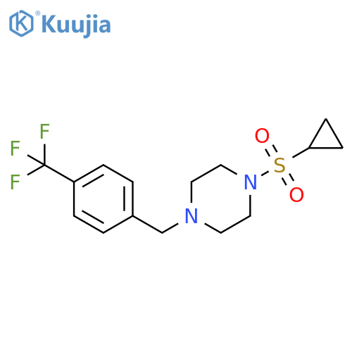 1-(cyclopropanesulfonyl)-4-{[4-(trifluoromethyl)phenyl]methyl}piperazine structure