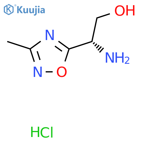 (2S)-2-amino-2-(3-methyl-1,2,4-oxadiazol-5-yl)ethan-1-ol hydrochloride structure