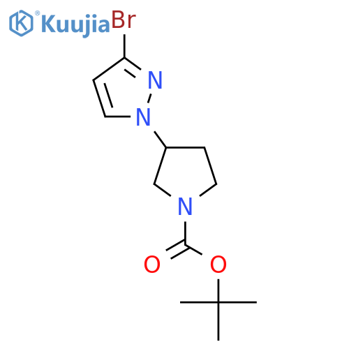 tert-butyl 3-(3-bromo-1H-pyrazol-1-yl)pyrrolidine-1-carboxylate structure