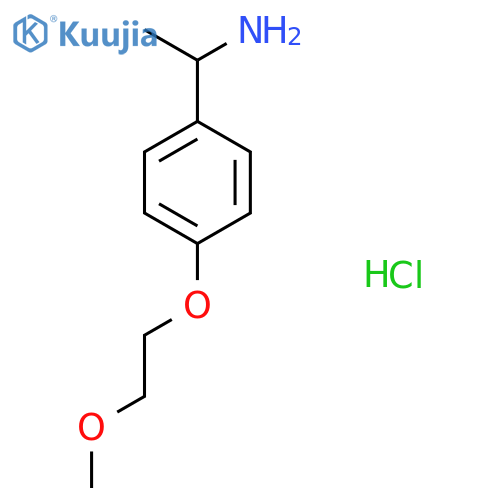 1-[4-(2-Methoxyethoxy)phenyl]ethan-1-amine hydrochloride structure