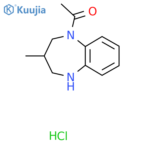 1-(3-methyl-2,3,4,5-tetrahydro-1H-1,5-benzodiazepin-1-yl)ethan-1-one hydrochloride structure