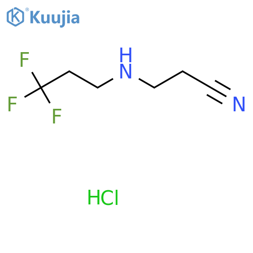 3-[(3,3,3-Trifluoropropyl)amino]propanenitrile hydrochloride structure