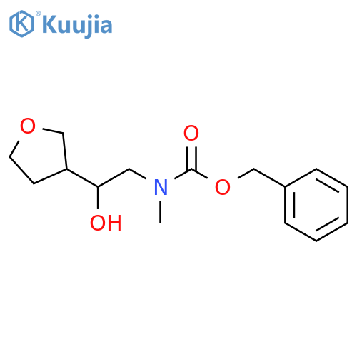 Phenylmethyl N-[2-hydroxy-2-(tetrahydro-3-furanyl)ethyl]-N-methylcarbamate structure