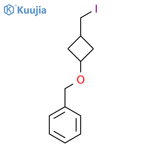 {3-(iodomethyl)cyclobutoxymethyl}benzene structure