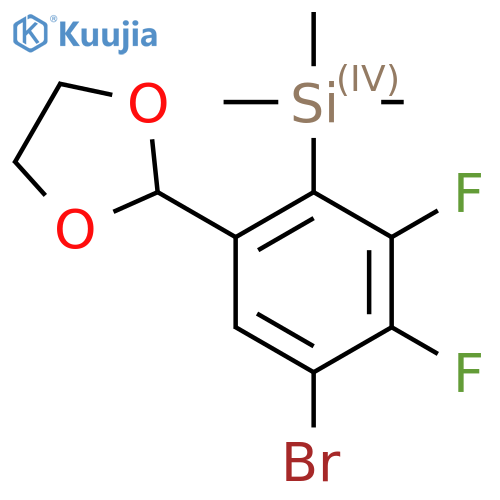 (4-Bromo-6-(1,3-dioxolan-2-yl)-2,3-difluorophenyl)trimethylsilane structure